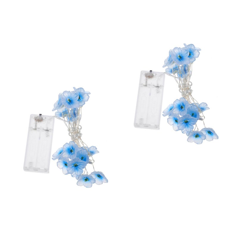 2 Sets Battery Peach Blossom Lamp String Decorative Flower Shape Lamp String - Image 2