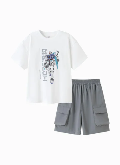 Balabala Kids Boy Knit short sleeve suit