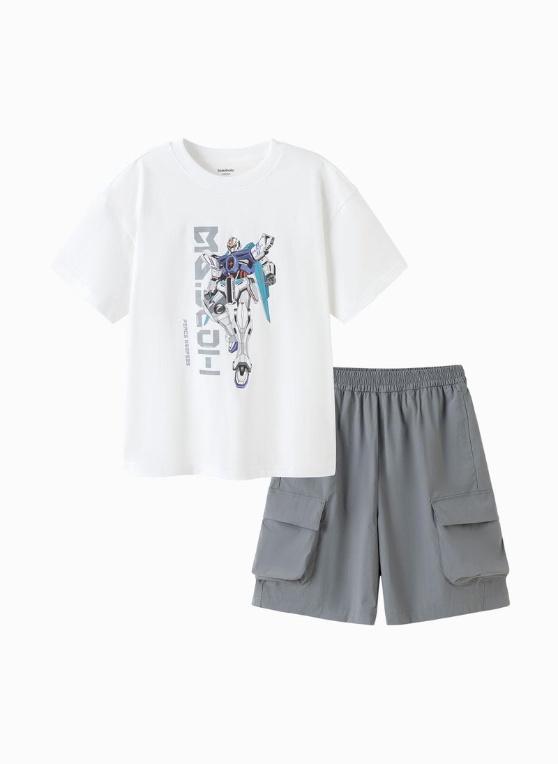 Balabala Kids Boy Knit short sleeve suit  - Image 1