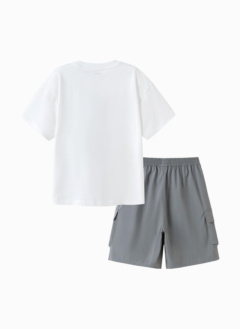Balabala Kids Boy Knit short sleeve suit  - Image 2