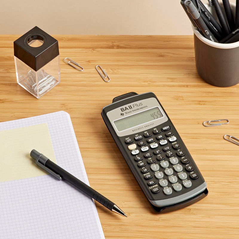 TEXAS INSTRUMENTS Texas Instruments BAII Plus Financial Calculator, Black  - Image 2