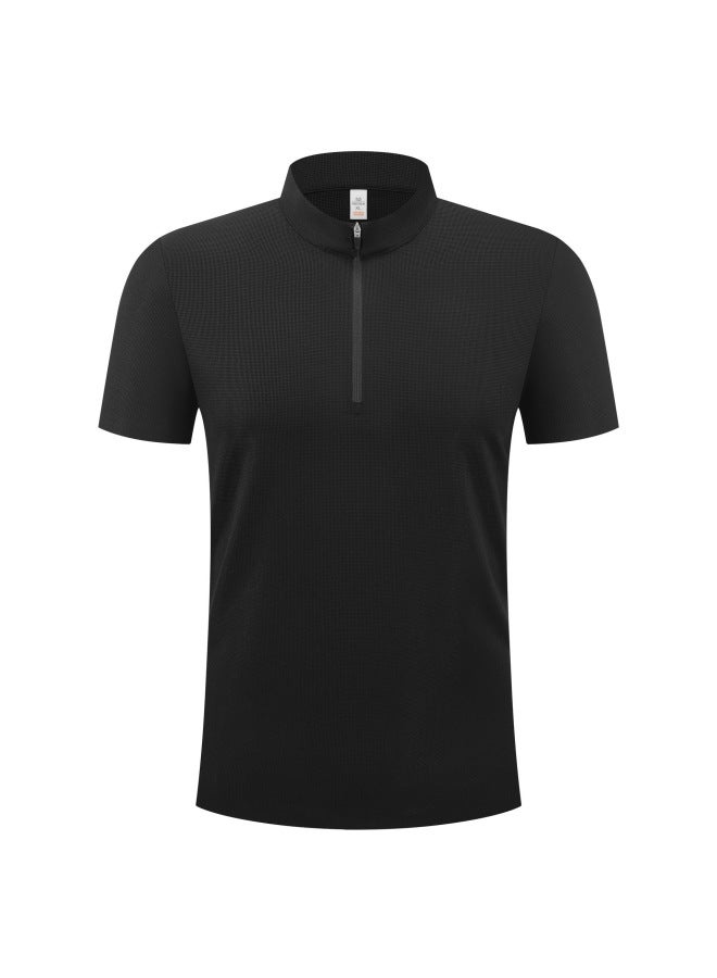 Half-zip Men's Golf Apparel Stand Collar Sports Jersey Uv Protection Golf Women's T-shirt Customization