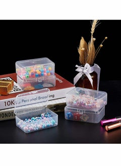 KASTWAVE 12 Pack Clear Plastic Beads Storage Containers Box with Hinged Lid for Beads and More, Mini Plastic Storage Containers with Lids for Small Items and Other Craft Projects Rectangular  - Image 5