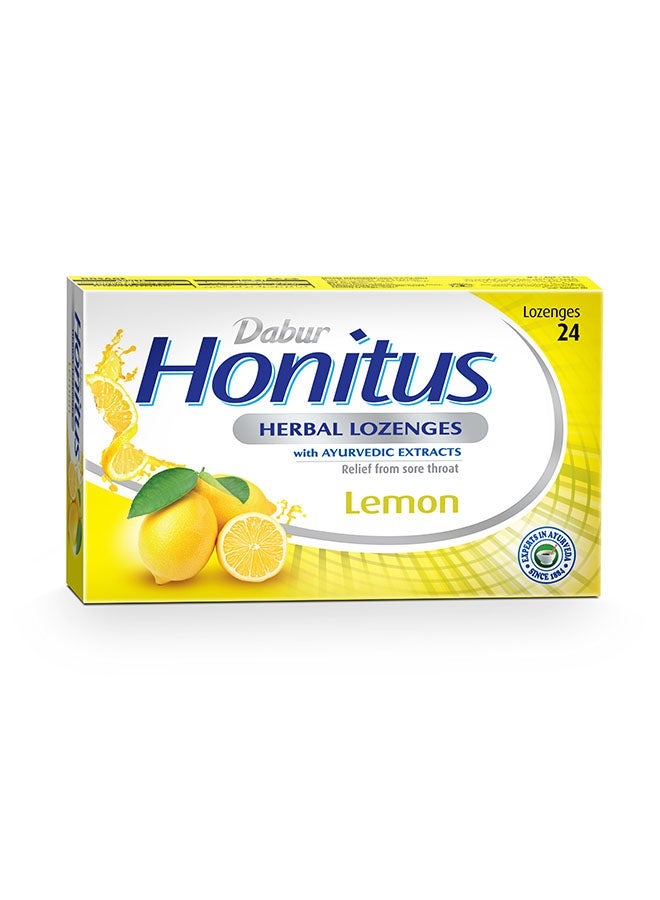 Dabur 24-Piece Honitus Lemon Flavour Herbal Lozenges