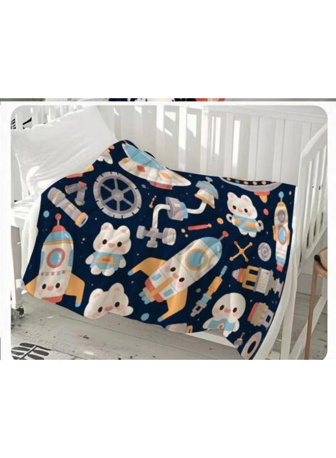general Flannel thin blanket (warm and comfortable, suitable for sleep, gaming, dust removal and sandproof) 150cm*200cm - 123 - Image 1