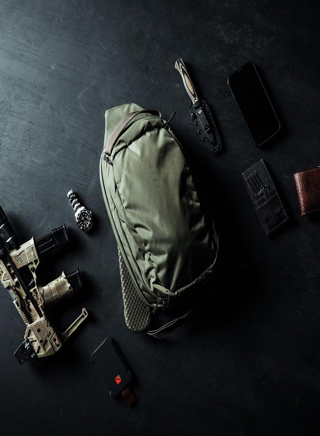 Eberlestock Fade Sling Tactical Crossbody Bag for Men - EDC Sling Backpack with Concealed Carry Compartment, Hydration Pass-Through, Loop Lined Pockets - 14”x9”x4.5”, 573 Cu In - Steel - Image 5
