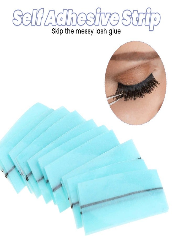 Gtziqa 120 Pcs Self Adhesive Eyelashes Tape, Strong-Hold False Eyelash Tape Strip Reusable Lash Glue Strip Waterproof Lash Tapes Eyelash Glue Liner Natural Look Long Lasting (Black Band) - Image 3