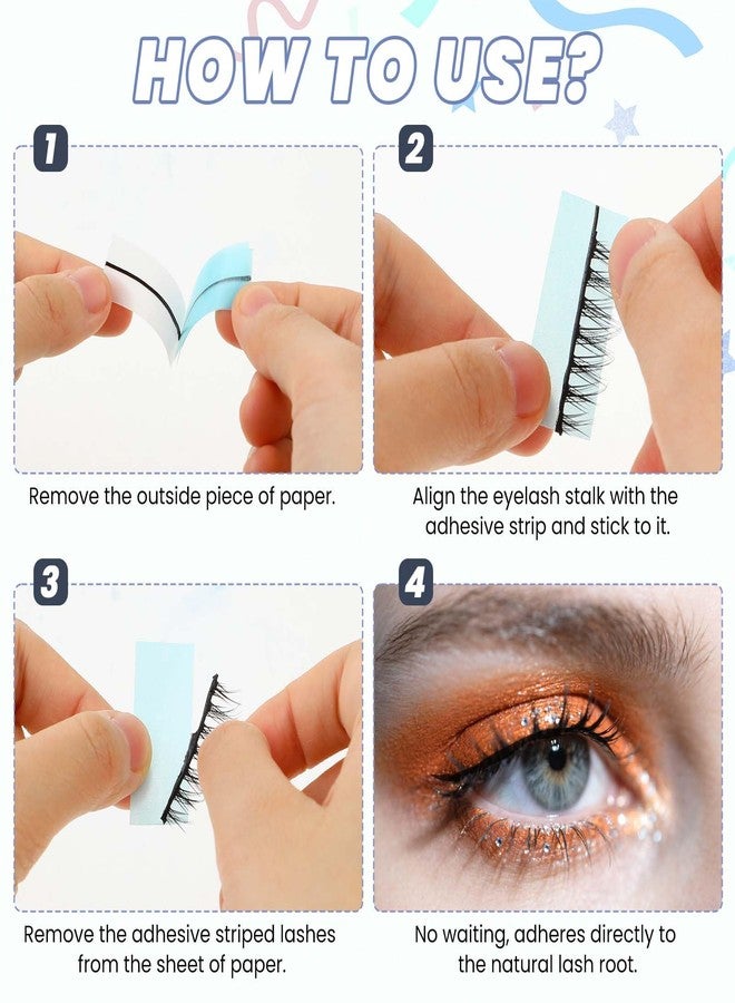 Gtziqa 120 Pcs Self Adhesive Eyelashes Tape, Strong-Hold False Eyelash Tape Strip Reusable Lash Glue Strip Waterproof Lash Tapes Eyelash Glue Liner Natural Look Long Lasting (Black Band) - Image 5