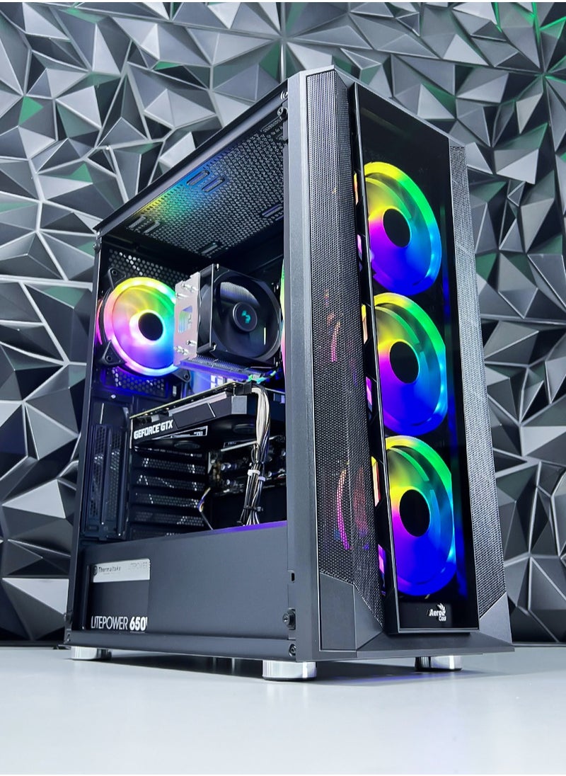 Dark Nova Air Gaming PC - Intel Core i5-12400F Processor | NVIDIA RTX 3050 6GB GPU | 16GB DDR4 RAM | 1TB M.2 NVMe SSD | Air Cooler | WiFi/Bluetooth Ready | Windows 11 Pro | Game Sekret Desktop Computer Tower