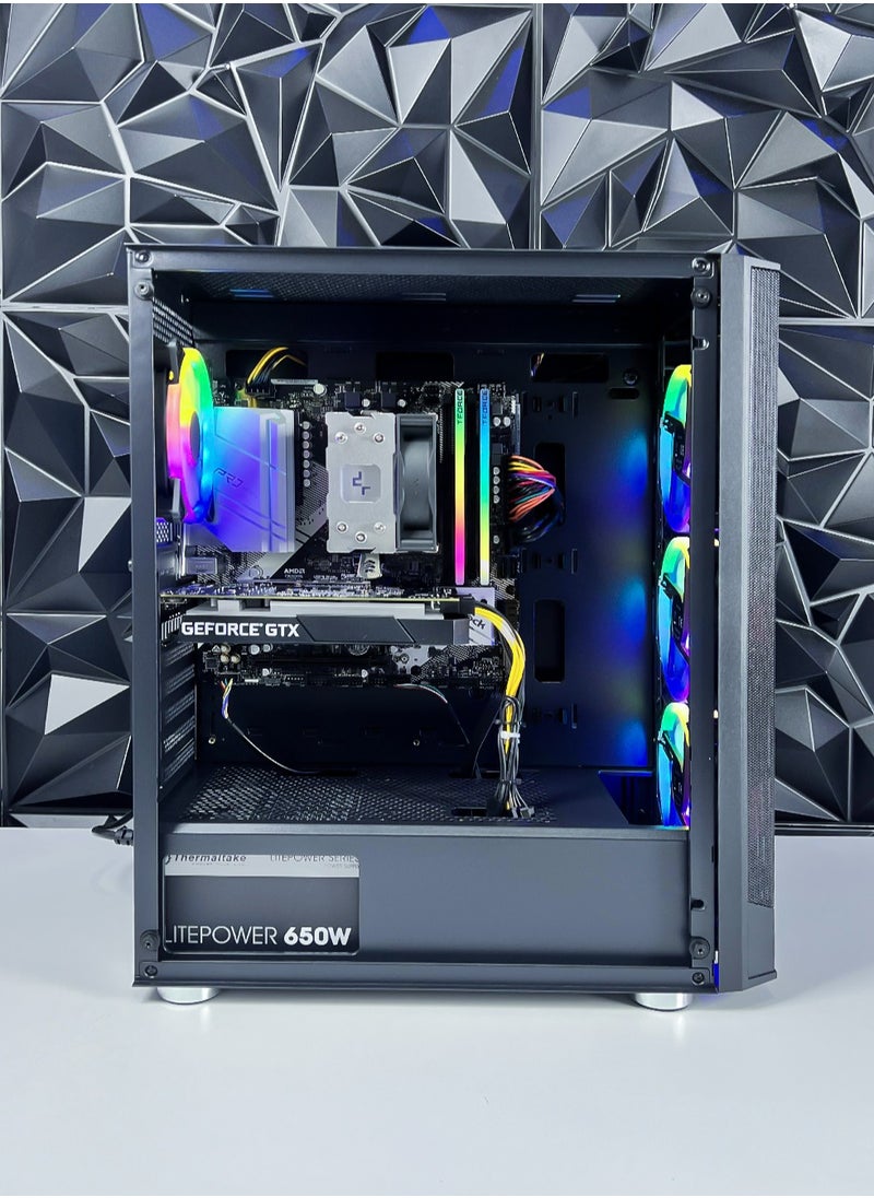 Dark Nova Air Gaming PC - Intel Core i5-12400F Processor | NVIDIA RTX 3050 6GB GPU | 16GB DDR4 RAM | 1TB M.2 NVMe SSD | Air Cooler | WiFi/Bluetooth Ready | Windows 11 Pro | Game Sekret Desktop Computer Tower
