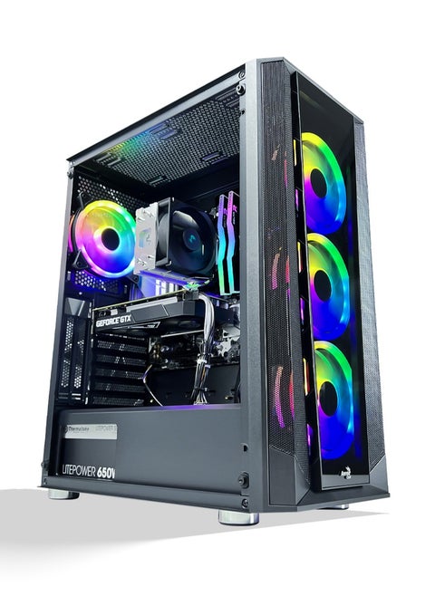 Dark Nova Air Gaming PC - Intel Core i5-12400F Processor | NVIDIA RTX 3050 6GB GPU | 16GB DDR4 RAM | 1TB M.2 NVMe SSD | Air Cooler | WiFi/Bluetooth Ready | Windows 11 Pro | Game Sekret Desktop Computer Tower