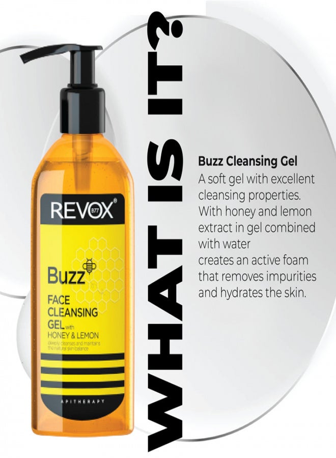 REVOX Buzz Face Cleansing Gel Honey & Lemon - 180ml - Image 2