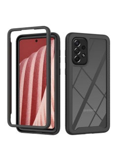 for Samsung Galaxy A73 5G Case, Shockproof Protective Phone Cover Black/Clear