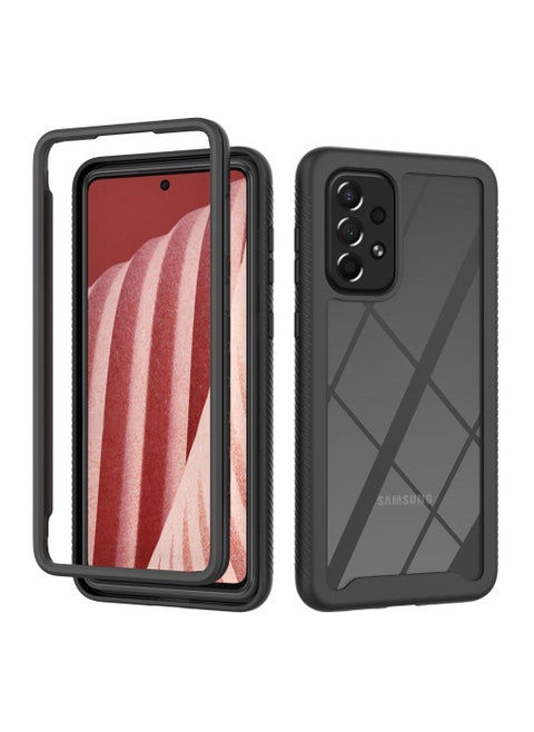 for Samsung Galaxy A73 5G Case, Shockproof Protective Phone Cover Black/Clear