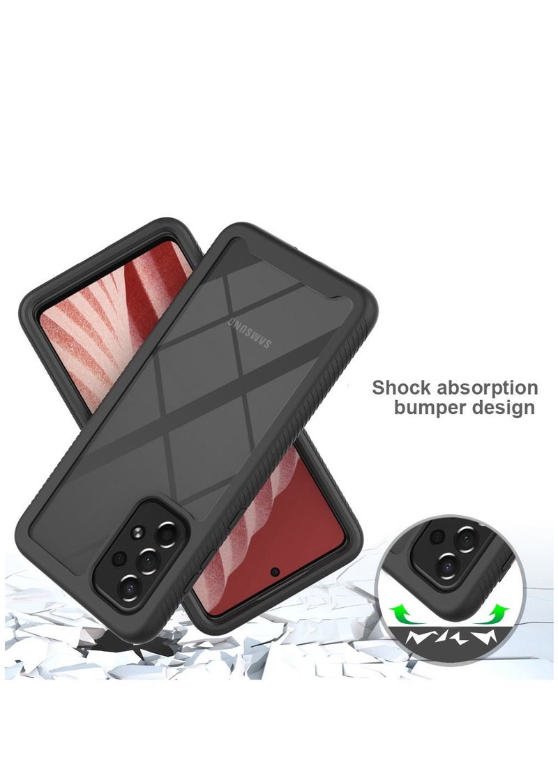 Generic - for Samsung Galaxy A73 5G Case, Shockproof Protective Phone Cover Black/Clear - Image 1