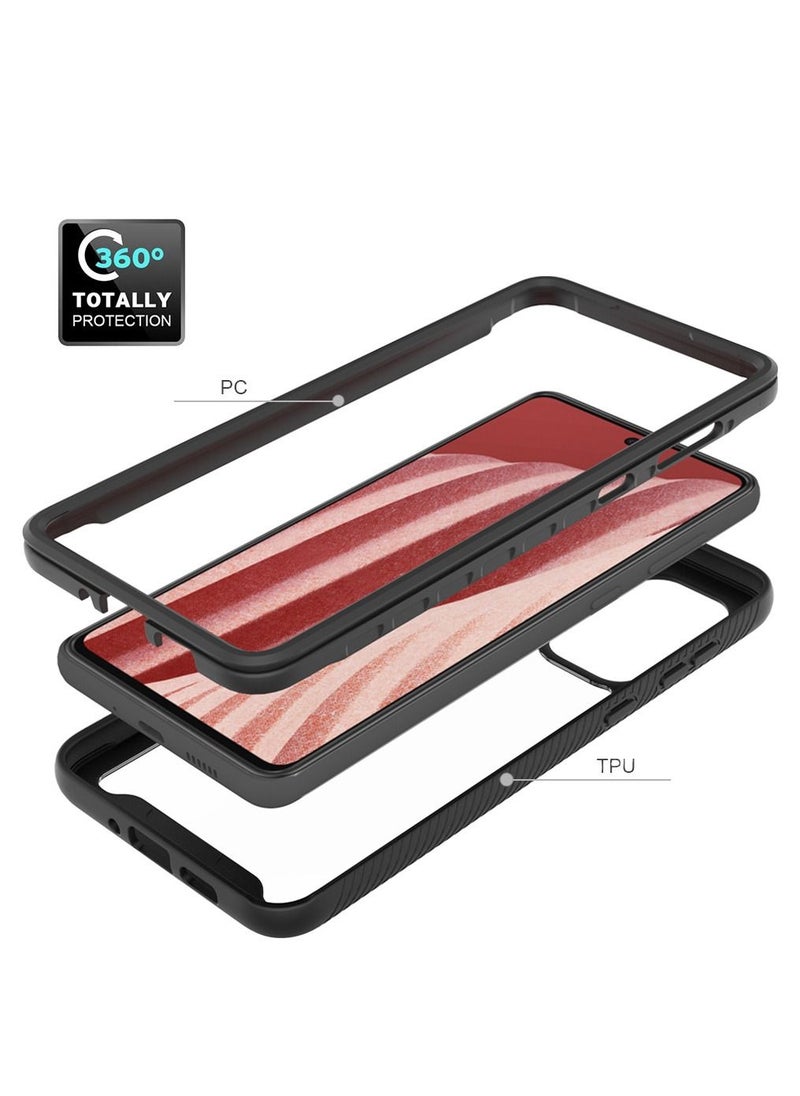 Generic - for Samsung Galaxy A73 5G Case, Shockproof Protective Phone Cover Black/Clear - Image 1