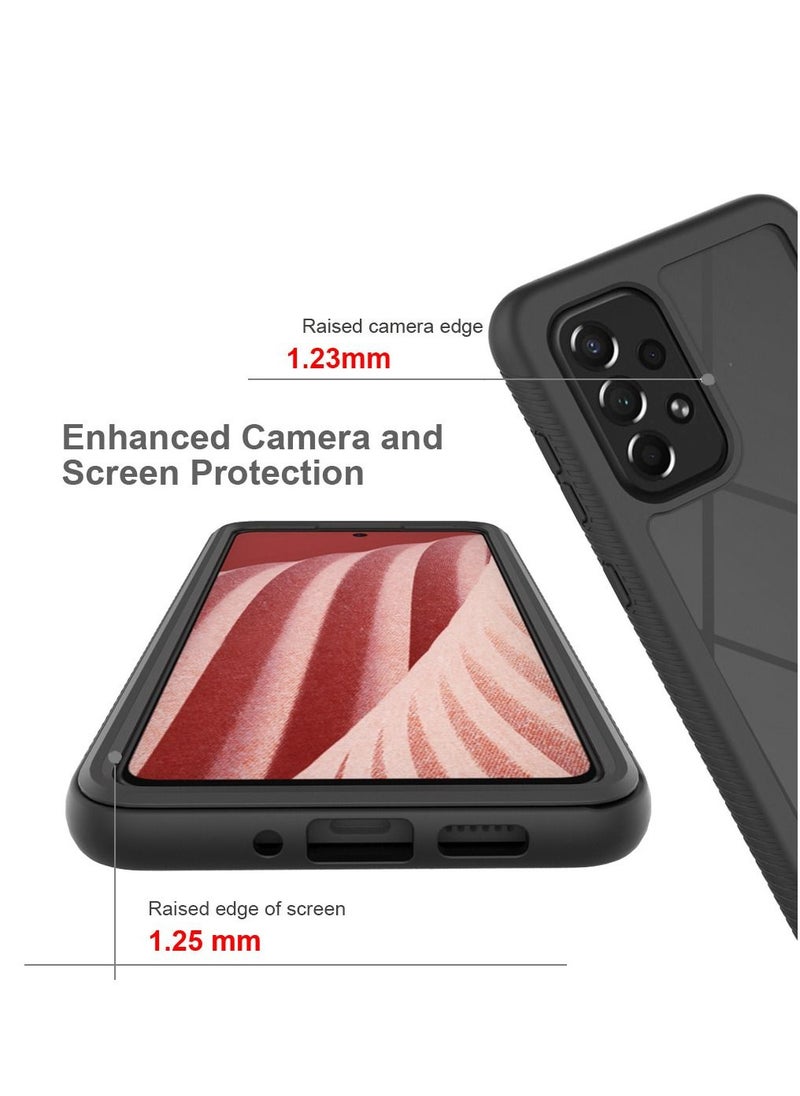 Generic - for Samsung Galaxy A73 5G Case, Shockproof Protective Phone Cover Black/Clear - Image 1