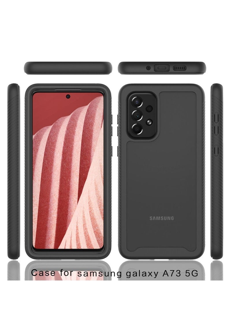 Generic - for Samsung Galaxy A73 5G Case, Shockproof Protective Phone Cover Black/Clear - Image 1