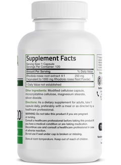 Bronson Rhodiola Rosea 1000Mg Supplement - Adaptogenic Herb For Brain, Stress & Mood Support - Non-Gmo, 120 Vegetarian Capsules  - Image 2