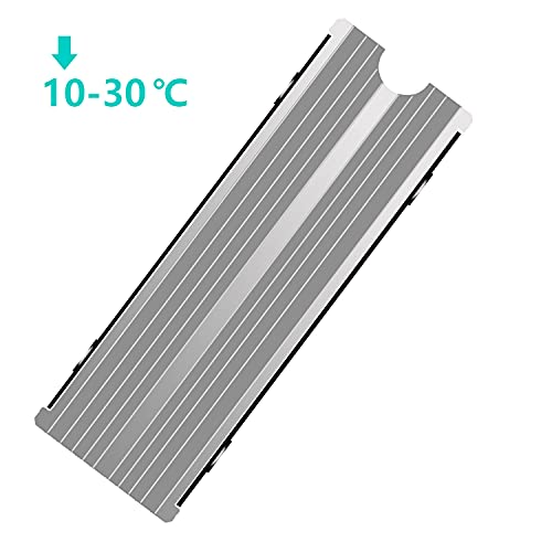 SGTKJSJS M.2 Heatsink Cooler 2280 SSD Double-Sided Heat Sink with Thermal Silicone pad for PS5/PC PCIE NVME M2 SSD (Silver) - Image 5