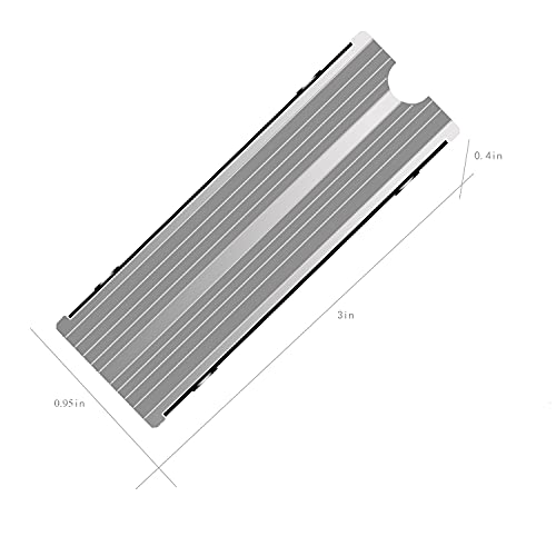 SGTKJSJS M.2 Heatsink Cooler 2280 SSD Double-Sided Heat Sink with Thermal Silicone pad for PS5/PC PCIE NVME M2 SSD (Silver) - Image 4