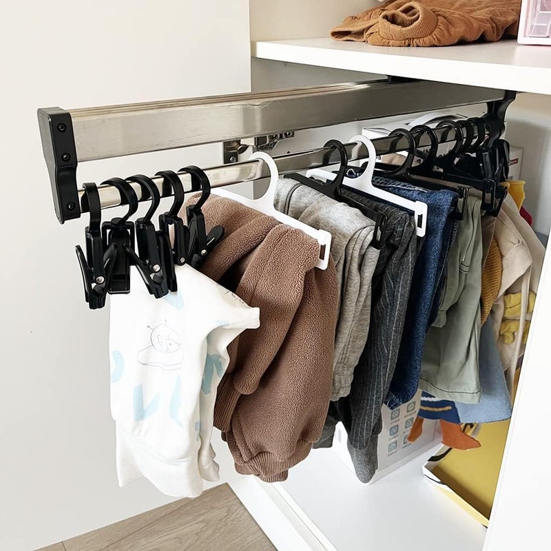 FKKPRVAX Closet Clothes Hanger Rail,Pull-out Closet Rod 30-60cm,Wardrobe Clothing Rail,Closet Organizer Rack for Pants and Coat (800mm/31.5inch) - Image 5