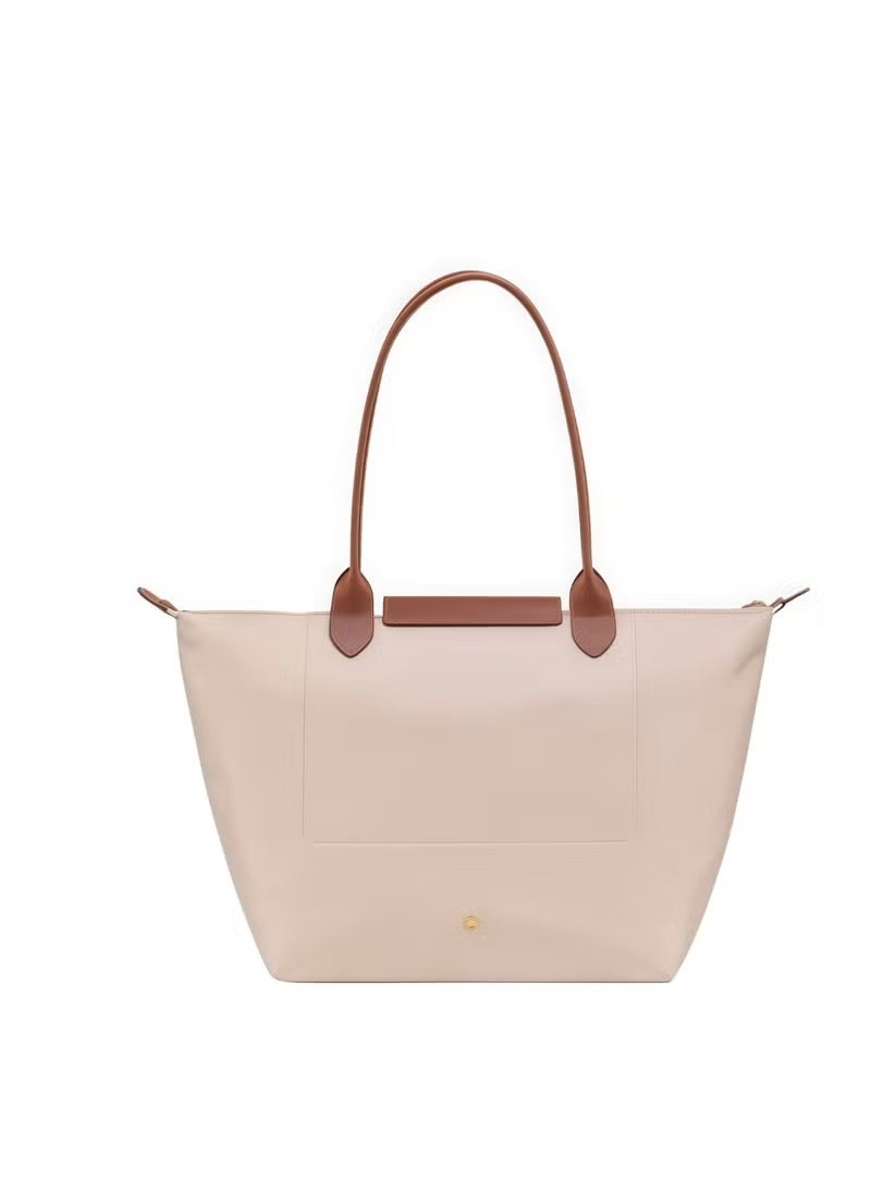 Longchamp Women’s Camera Shoulder Bag | Large Capacity Tote | Recycled Polyamide Canvas | Leather Trim | Zip Closure | 28cm Soft-Pink - Image 4