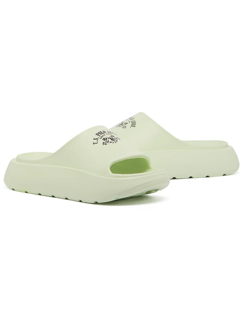 U.S. Polo Assn. Women's Mint Slides - High-Quality Sole Lightweight Shoes & Trendy Design
