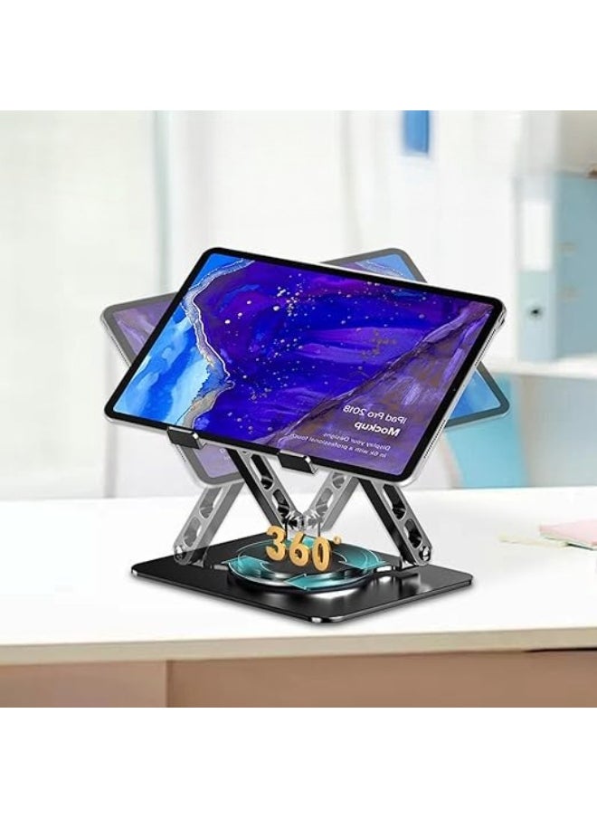 360° Rotating Laptop Stand – Foldable and Stable Computer Holder for Notebooks up to 16 Inches – Black