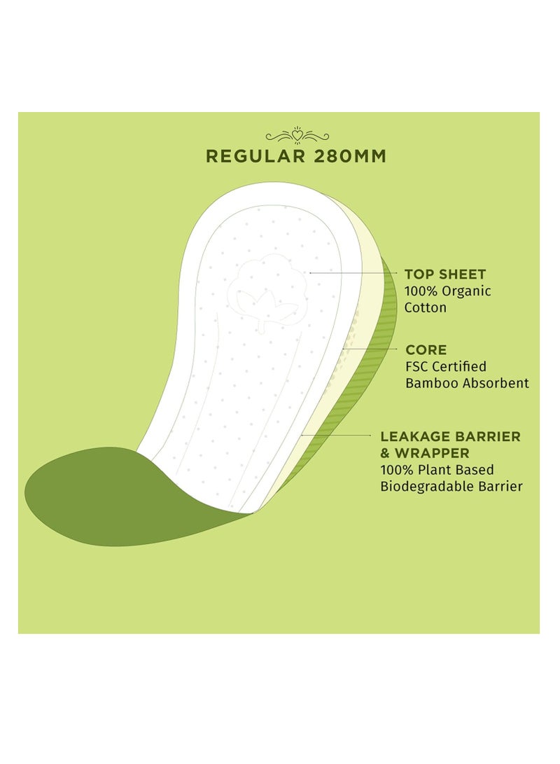 Pee Safe 100% Organic Cotton Biodegradable Sanitary Pads, Quarterly Pack (Pack Of 32 Pads- 14 Regular + 18 Overnight) | Anti-Bacterial | Superb Absorbency | Skin Friendly | Comfortable - Image 4