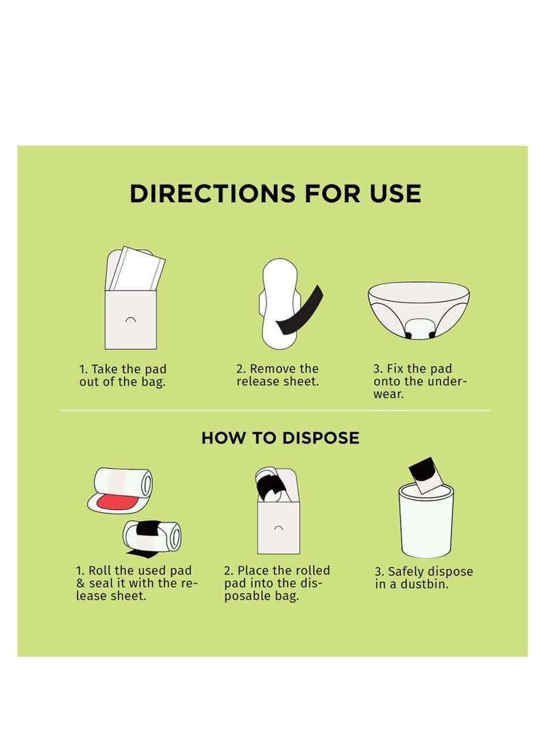 Pee Safe 100% Organic Cotton Biodegradable Sanitary Pads, Quarterly Pack (Pack Of 32 Pads- 14 Regular + 18 Overnight) | Anti-Bacterial | Superb Absorbency | Skin Friendly | Comfortable - Image 3