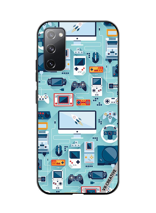 VR CREATIVE Protective Case Cover For Samsung Galaxy S20 FE 5G Ps 5 Remote Controls Design Multicolour - Image 1