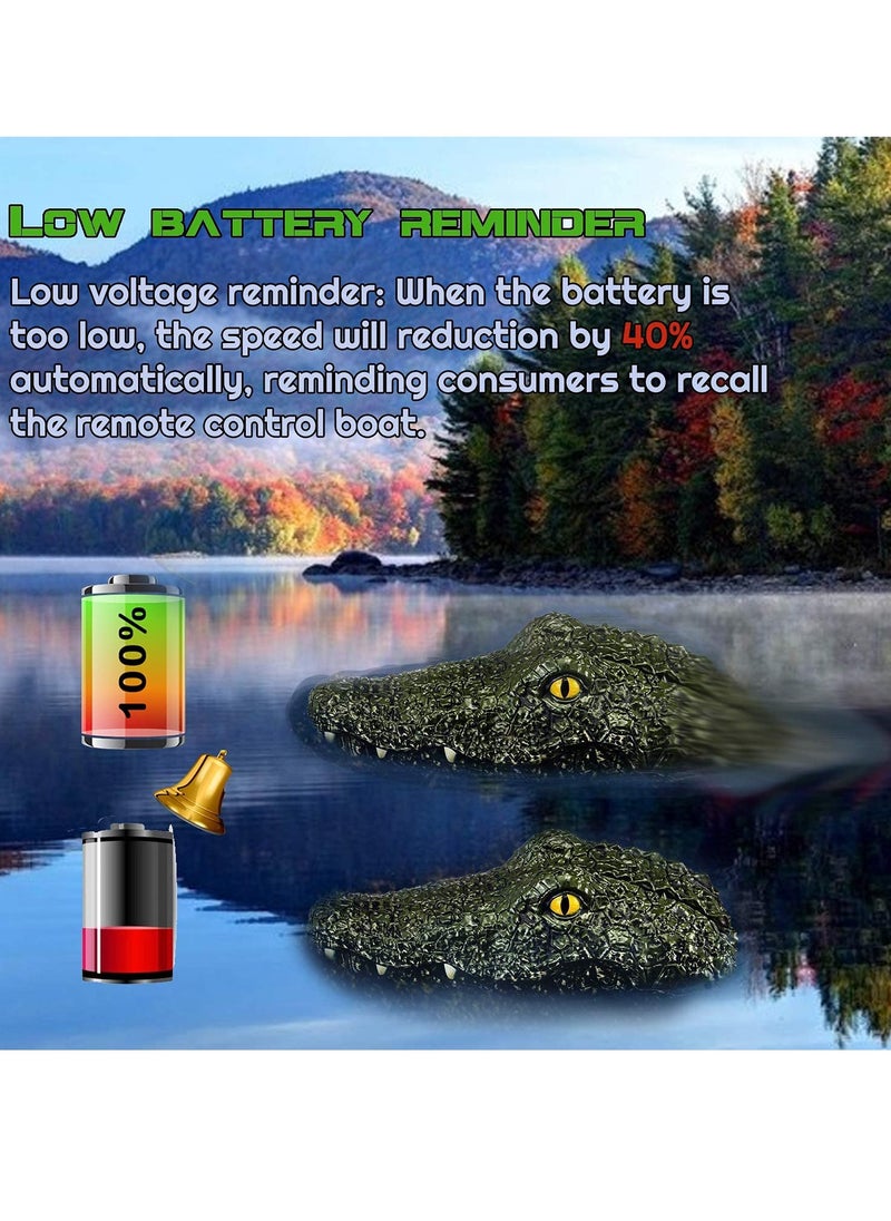 SYOSI - Remote Control Boat 2.4G High Speed Simulation Crocodile Head Water Toys for Pools and Lakes Floating Crocodile Head High Simulation Alligator Head RC Boats Prank Toys for Adults and Kids - Image 1