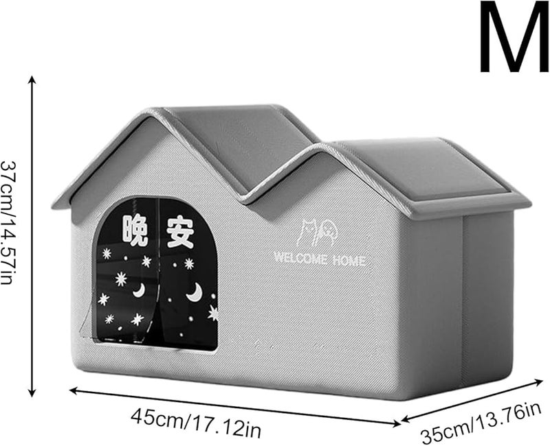 Outdoor Cat House Foldable Enclosed Waterproof Pet Shelter For Backyard - Image 3