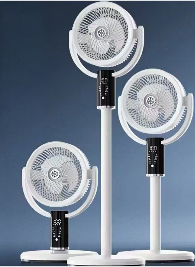 JCB CHIC Floor Circulating Fan 6000 mAh Large Capacity Camping fan With Remote Control Rechargeable Floor-standing Fan Adjustable Height(F5)  - Image 1