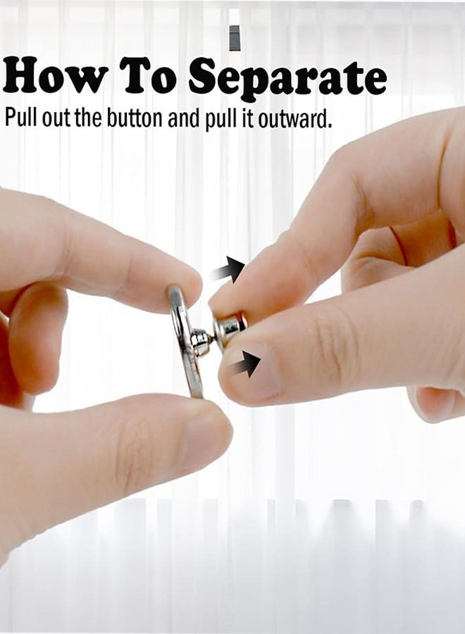 مشابك ستائر مغناطيسية للإغلاق، 8 أزواج مشابك ستائر مغناطيسية، أثقال ستائر مغناطيسية قوية لمنع تسرب الضوء، تحافظ على الستائر مغلقة لستائر ستائر مكتب غرفة النوم المنزلية - Image 3