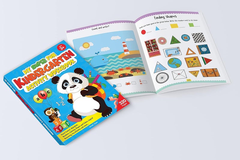 My Super Fun Kindergarten Activity Workbook for Children : Pattern Writing, Colors, Shapes, Numbers 1-10, Early Math, Alphabet, Brain Booster Activities, Following Directions - Image 4