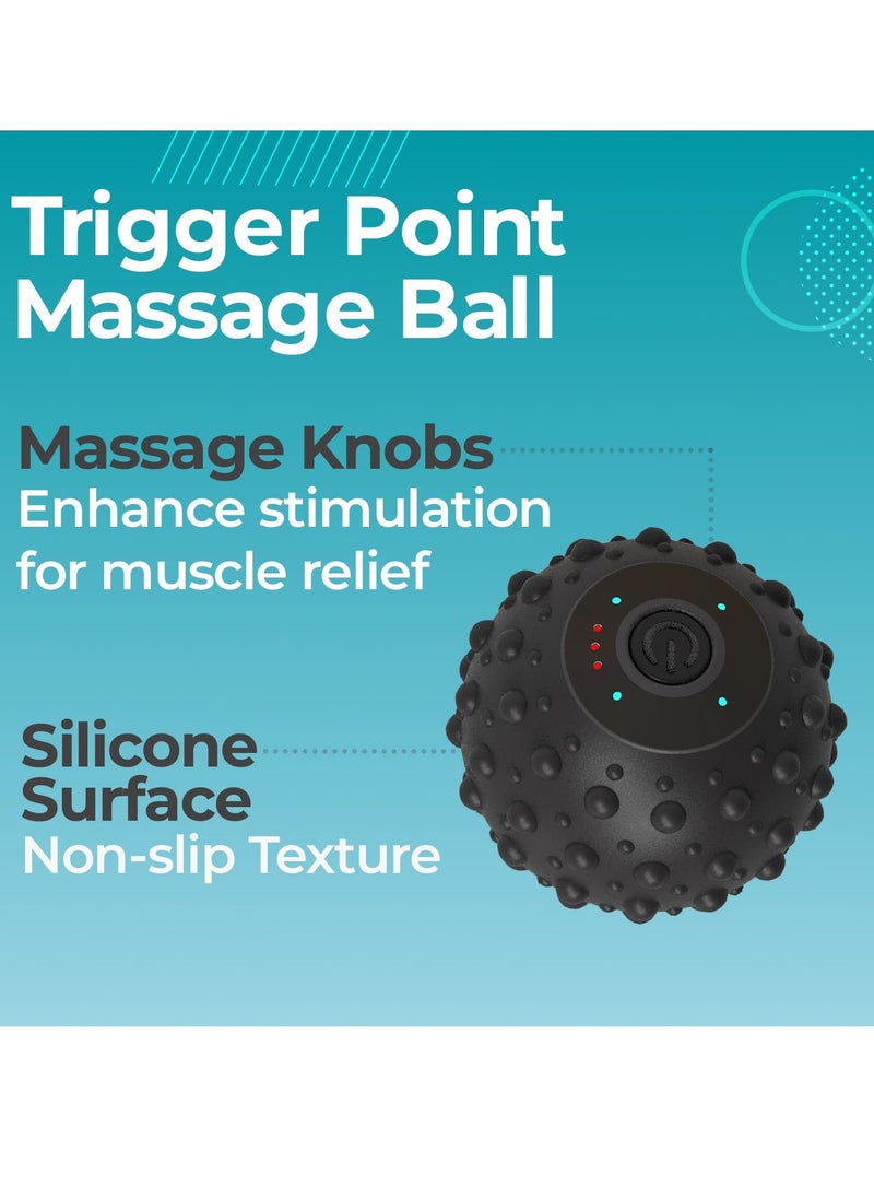 Excefore - 4-Speed Hypersphere Vibrating Massage Ball, Rechargeable Lacrosse Ball Massager for Deep Tissue Trigger Point Therapy, Muscle Pain Relief, Fitness Recovery, and Myofascial Release - Image 1