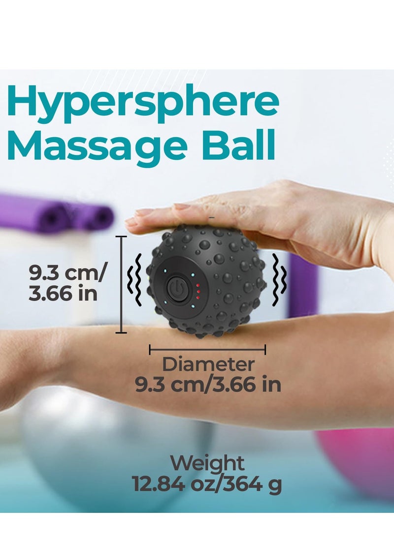 Excefore - 4-Speed Hypersphere Vibrating Massage Ball, Rechargeable Lacrosse Ball Massager for Deep Tissue Trigger Point Therapy, Muscle Pain Relief, Fitness Recovery, and Myofascial Release - Image 1