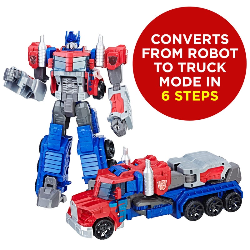 TRANSFORMERS ألعاب ترانسفورمرز - شخصية أوبتيموس برايم البطولية - تمثال كبير الحجم خالد، يتحول إلى شاحنة لعبة - ألعاب للأطفال من 6 سنوات وما فوق، 11 بوصة (حصري على أمازون) - Image 2