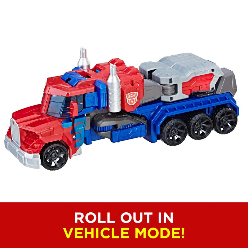 TRANSFORMERS ألعاب ترانسفورمرز - شخصية أوبتيموس برايم البطولية - تمثال كبير الحجم خالد، يتحول إلى شاحنة لعبة - ألعاب للأطفال من 6 سنوات وما فوق، 11 بوصة (حصري على أمازون) - Image 3