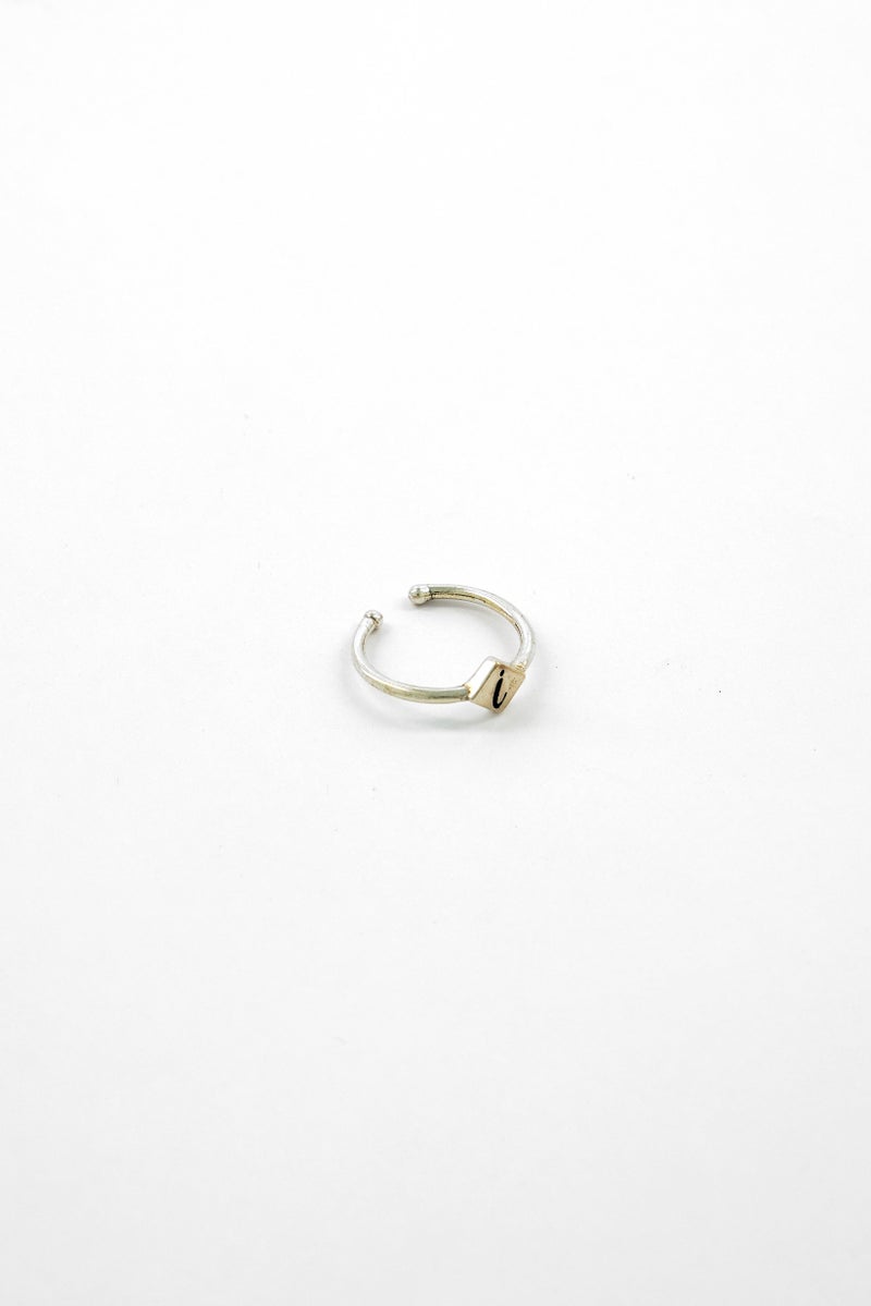 ALEX AND ANI Women Initial I Adjustable Sterling Silver Ring, Silver  - Image 1