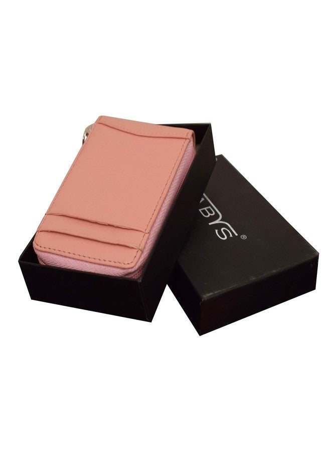 ABYS Genuine Leather Pink Wallet||Card Case||ID Case for Men & Women - Image 5