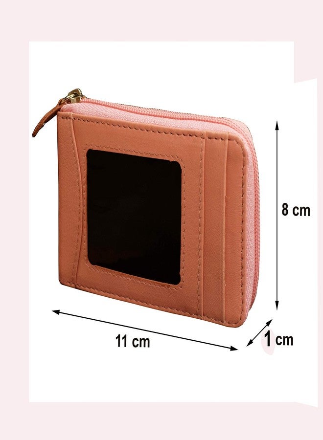 ABYS Genuine Leather Pink Wallet||Card Case||ID Case for Men & Women - Image 2