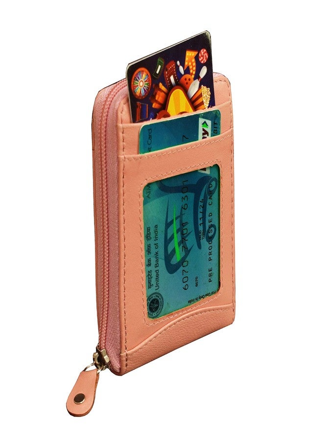 ABYS Genuine Leather Pink Wallet||Card Case||ID Case for Men & Women - Image 4