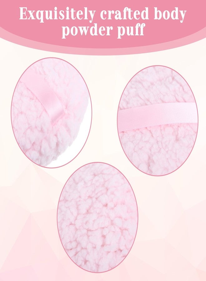Bruislard Large Big Puff Body Puff with Cute Bags 6 Inch Soft Dusting Body Pink - Image 4