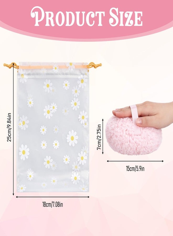 Bruislard Large Big Puff Body Puff with Cute Bags 6 Inch Soft Dusting Body Pink - Image 2