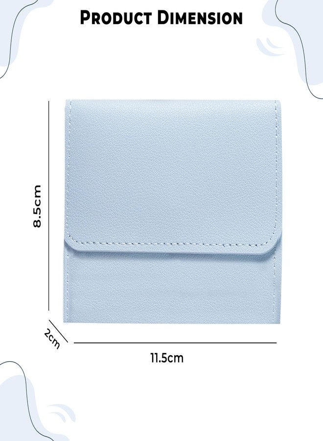 Kraptick Women s Wallet Stylish Compact Purse Clutch with Card & Coin Holder Debit Card Organizer, Travel Wallet & Money Organizer for Women with 7 Card Slots (Light Blue & Pink) (Combo of 2) - Image 3