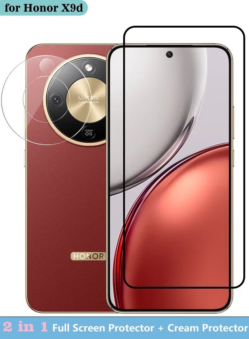 واقي شاشة وكاميرا 2 في 1 لهاتف Honor X9d 5G - درع شفاف عالي التغطية لحماية كاملة من الخدوش والصدمات - Image 1