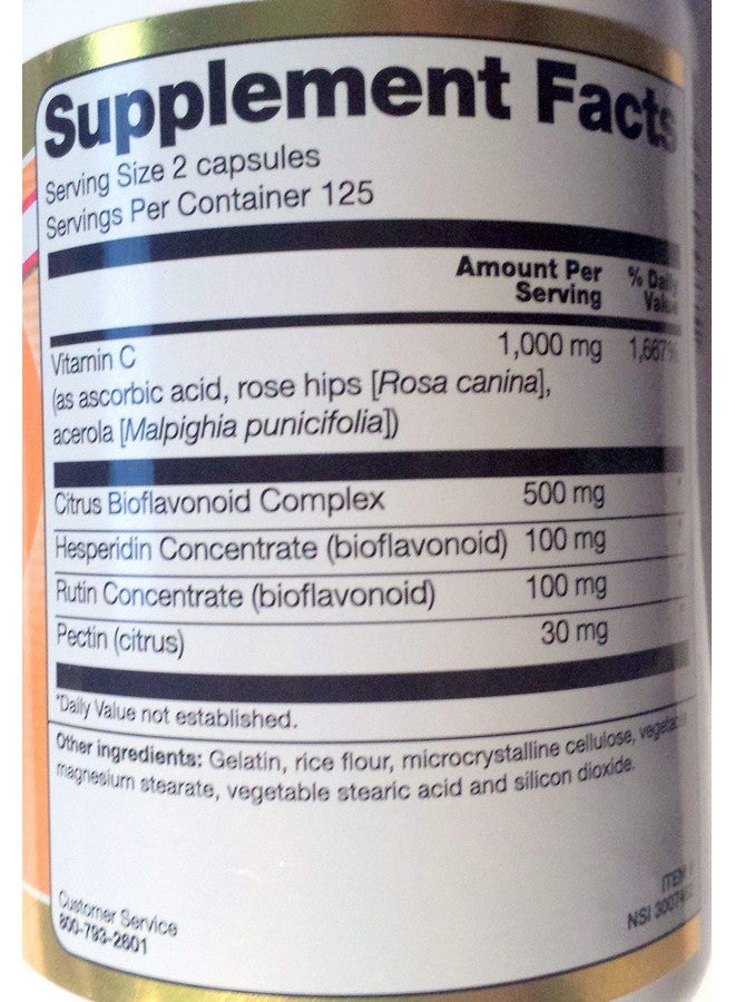 Vitacost Brand Vitacost Buffered C w/ Bioflavonoid Complex -- 1000 mg per serving - 250 Capsules - Image 2